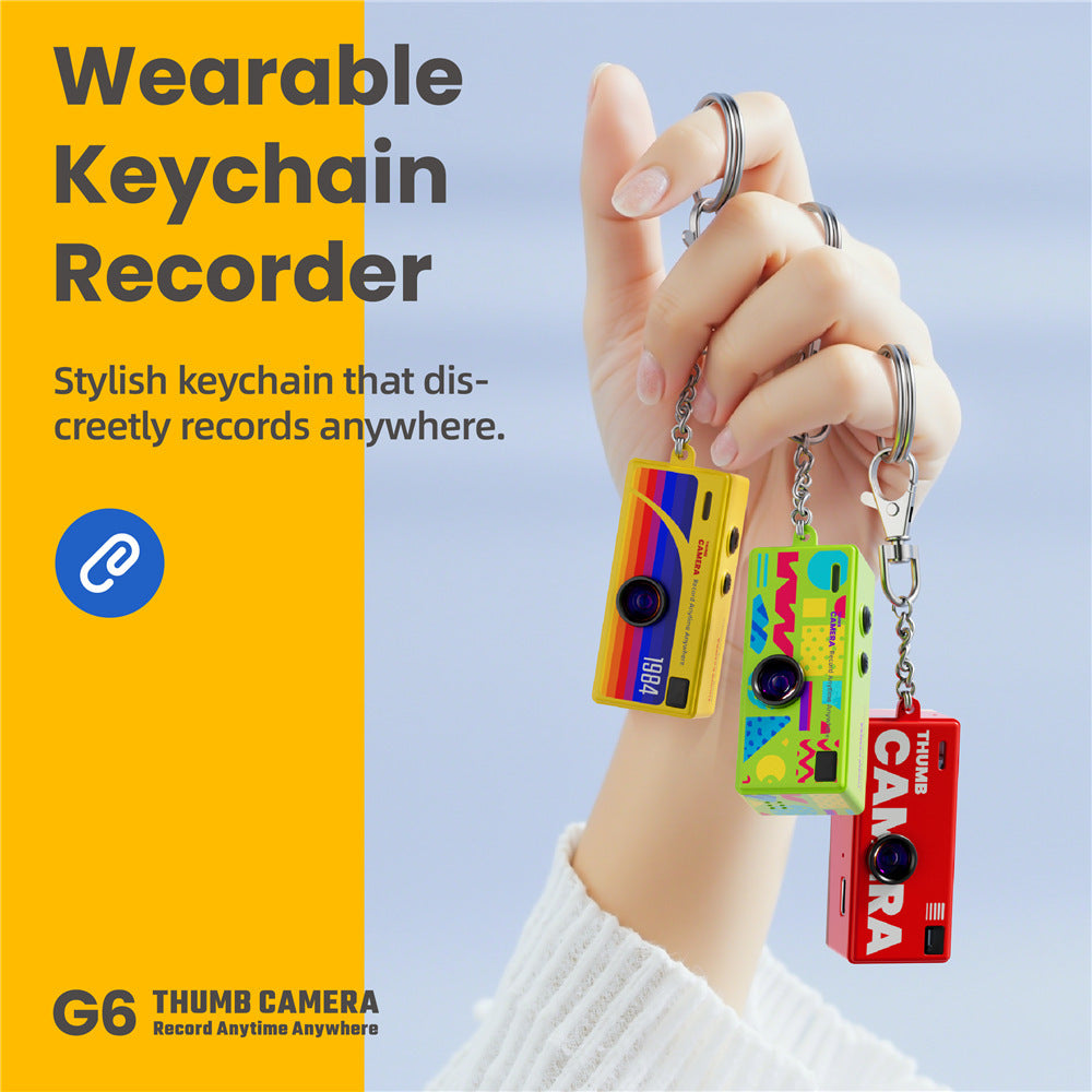 Creative Mini Portable Thumb Pocket Keychain Digital Camera with Flash, 130 Degree Wide Angle Lens