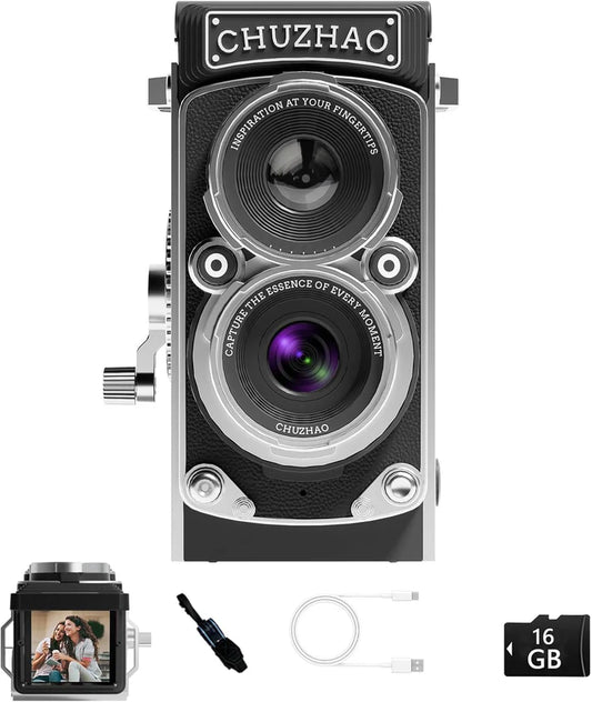 Retro Digital Camera | Vintage TLR Style Pocket Cam