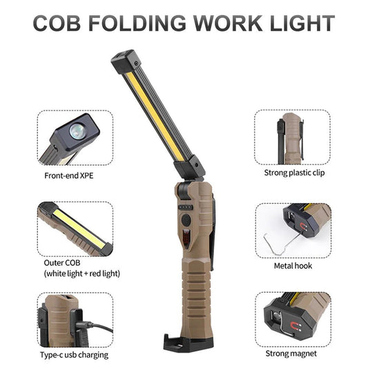 LED Work Lights with Magnetic Base & Hanging Hook - Snapdealfy