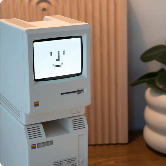 Maclock Retro Pixel Alarm Clock – Retro Mac Design LED Desk Clock