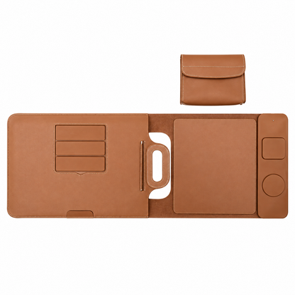 Anywhere Office 5-in-1 Laptop Sleeve with Stand, Desk Mat & Wireless Charger