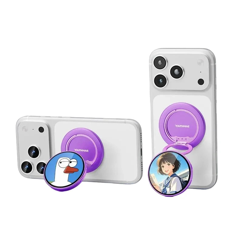 MagSafe Rotating Ring Stand — Custom Photo Display Phone Grip & Kickstand