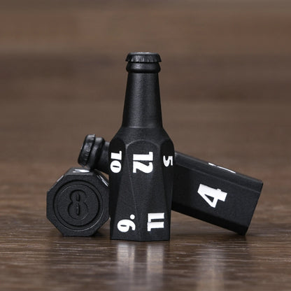 Metal Bottle Dice Set - Novelty-Design DND RPG Accessory for Tabletop Games, Gamer Gifts, Dice Collectors