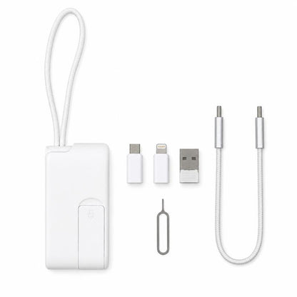 Pocket All-in-One Travel Tech Kit  – Fast Charging, 480Mbps Data Transfer, Adapters, Card Storage & Phone Stand