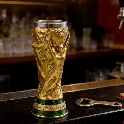 Beer & Beverage Trophy Mug, Football Fan Gift, Collectible Beer Trophy Mug