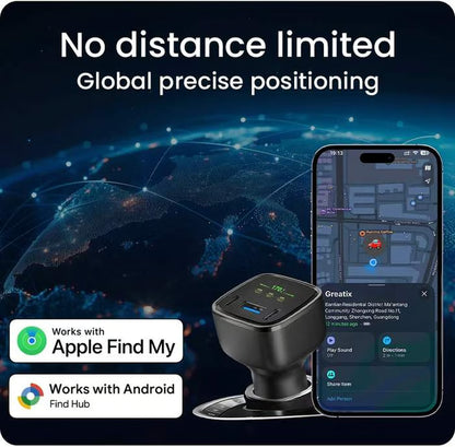 140W Fast Car Charger with Apple Find My & Android Tracking