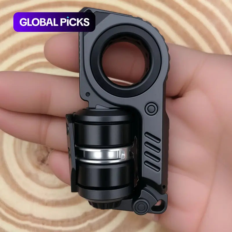 Magnetic Metal Press-And-Spin 2-In-1 Fidget Spinner Toy