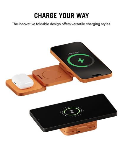3-In-1 Qi2.2-Certified MagSafe Foldable 25W Magnetic Wireless Charging Stand