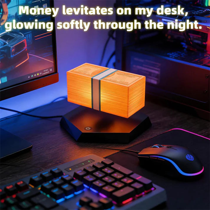 Magnetic Levitating GTA Money Lamp Gravity-Defying RGB Desk Decor