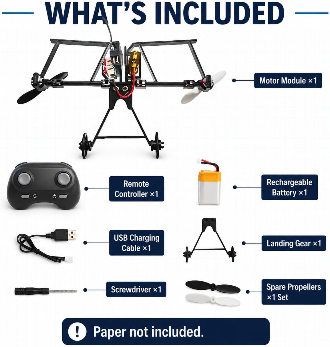 DIY Remote Control Paper Airplane Kit