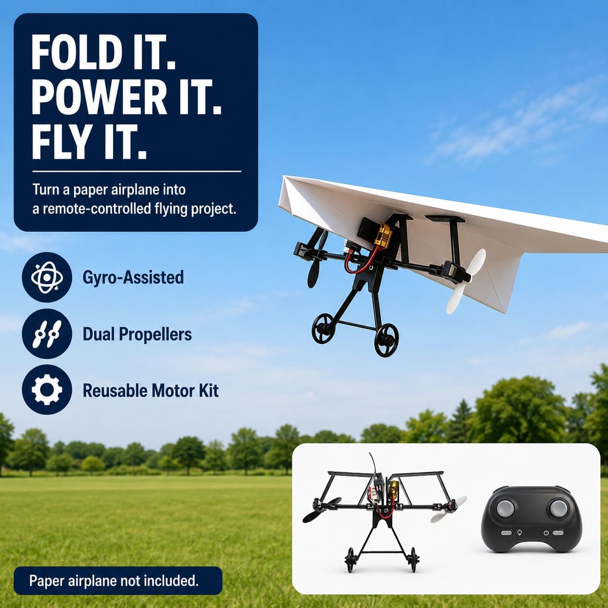 DIY Remote Control Paper Airplane Kit