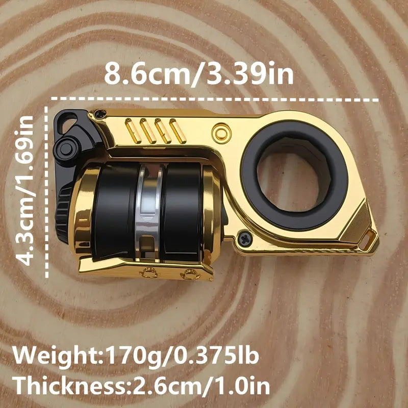 Magnetic Metal Press-And-Spin 2-In-1 Fidget Spinner Toy