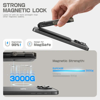 MagVault Pro | محفظة MagSafe لخمس بطاقات وحامل متعدد الزوايا