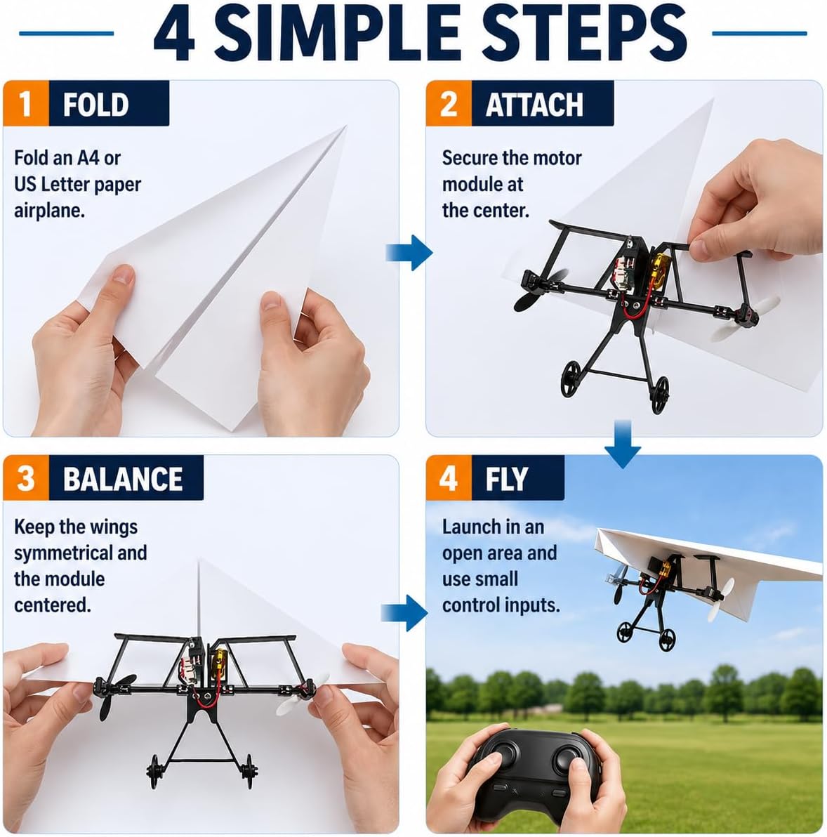 DIY Remote Control Paper Airplane Kit