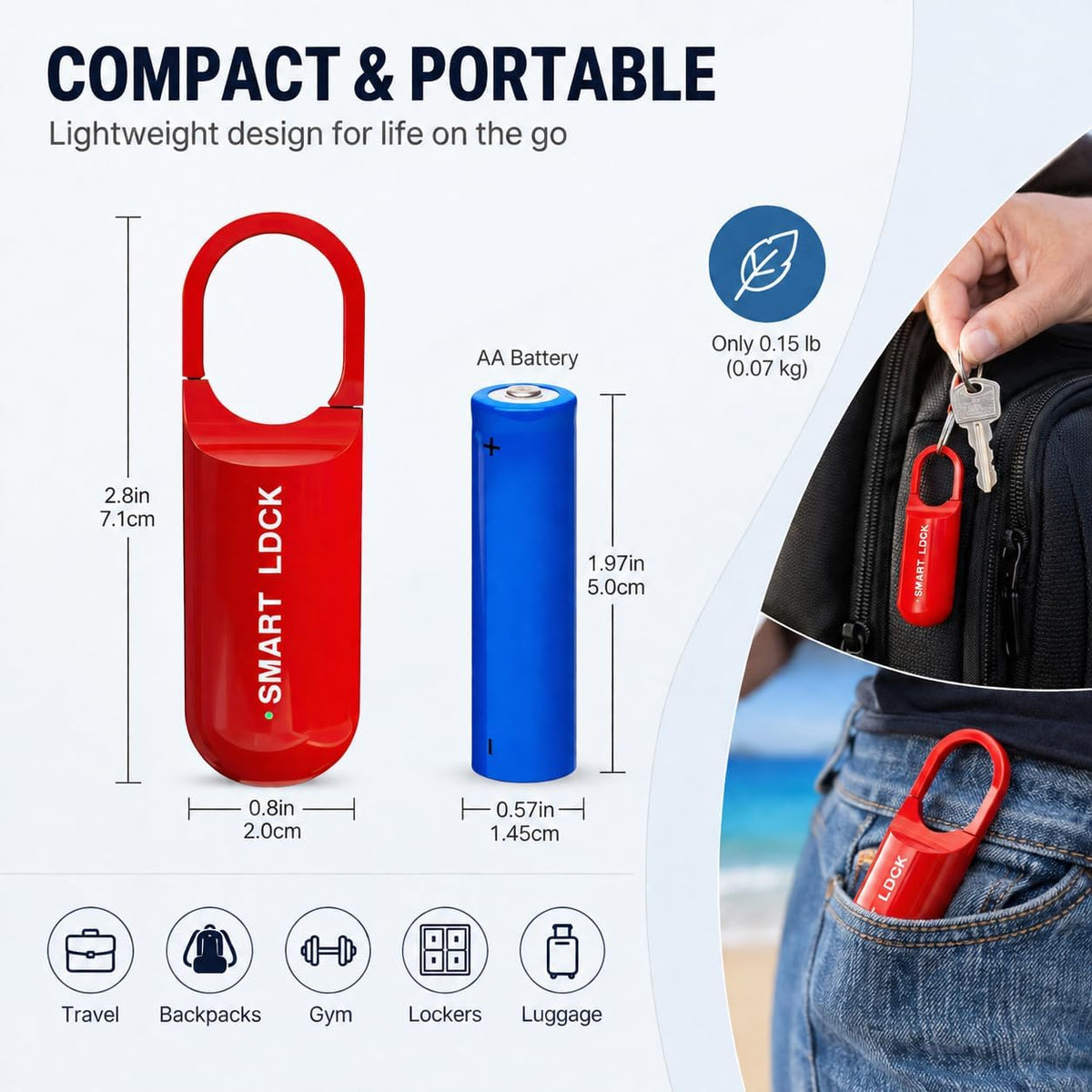 Mini Smart Fingerprint Padlock