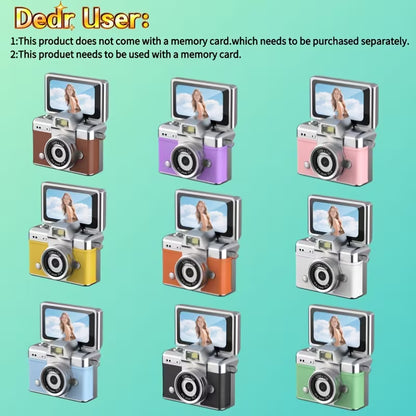 Mini Flip Camera 1080P – Retro Wearable Pocket Vlog Camera with LED Light