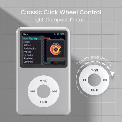 Bring Back the 2000s: Retro MP3/MP4 Player with Bluetooth, HiFi Audio, 2.4" Display & 35H Battery Life
