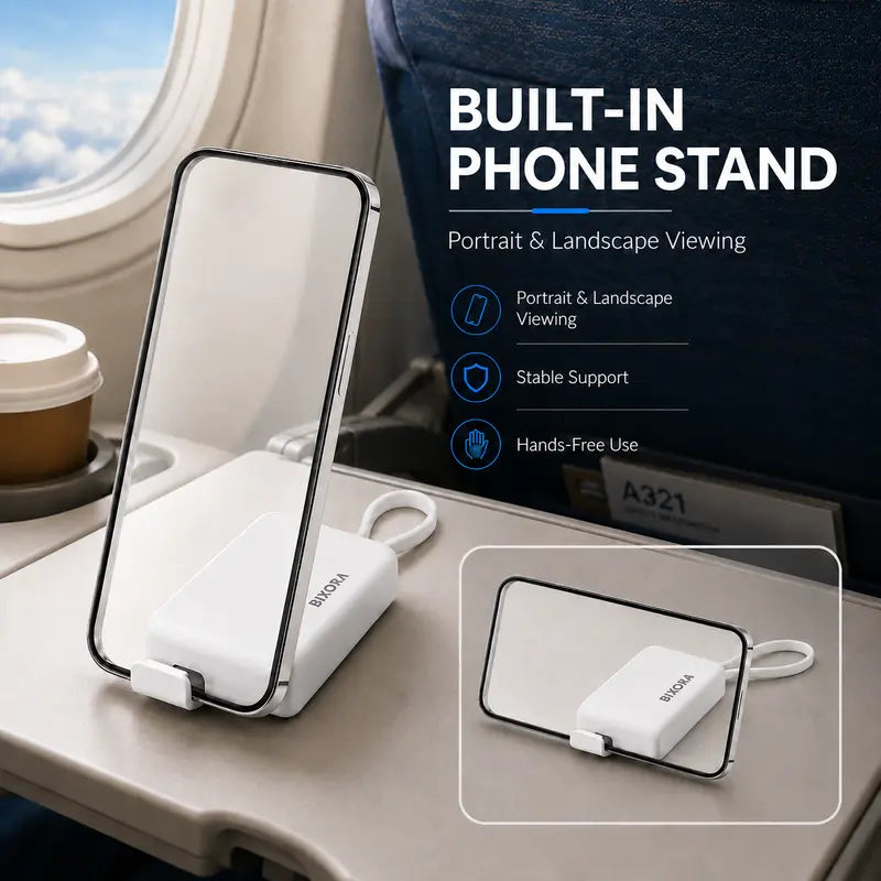 Pocket All-in-One Travel Tech Kit  – Fast Charging, 480Mbps Data Transfer, Adapters, Card Storage & Phone Stand