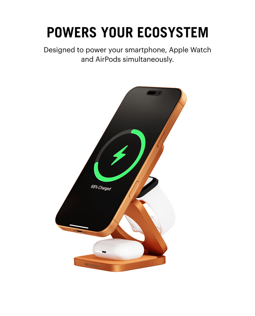 3-In-1 Qi2.2-Certified MagSafe Foldable 25W Magnetic Wireless Charging Stand