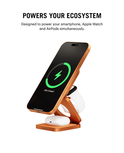 3-In-1 Qi2.2-Certified MagSafe Foldable 25W Magnetic Wireless Charging Stand