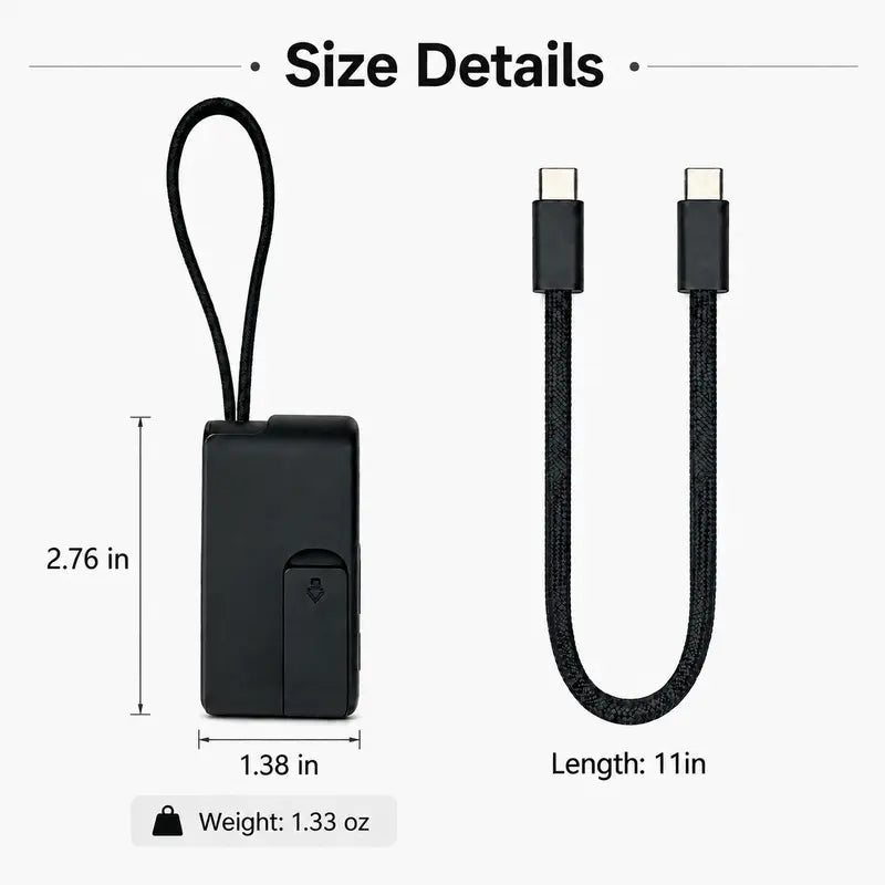 Pocket All-in-One Travel Tech Kit  – Fast Charging, 480Mbps Data Transfer, Adapters, Card Storage & Phone Stand