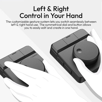 Video Editing Keyboard with Dial Knob & Bluetooth , 7 in 1 Power Customizable Macro Keypad with Tactile Feedback