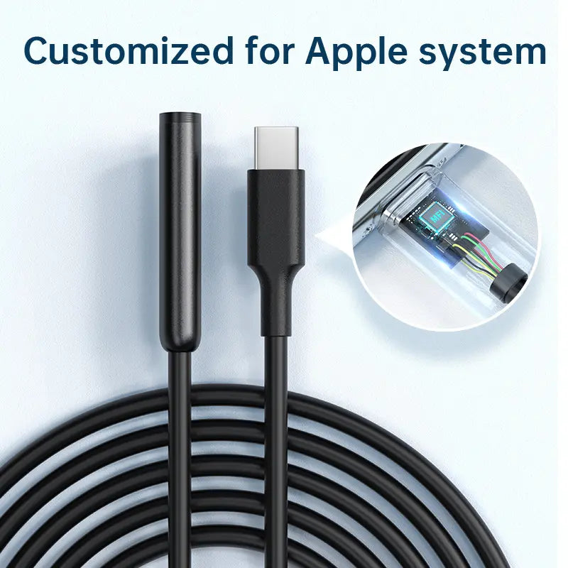 1920P HD Borescope Inspection Camera with 8 LED Lights, 16.4ft Semi-Rigid Cable & IP67 Waterproof for Android & IOS