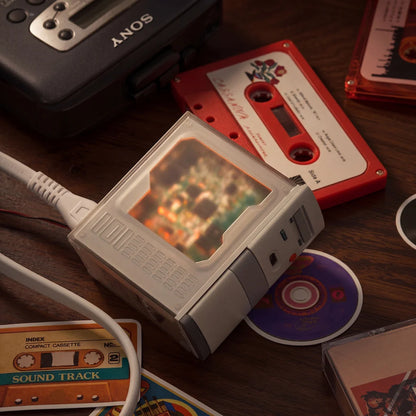 Limited Edition - Retro 100W PD 3.1 GaN 4-Port Fast Charger, 3 USB-C + 1 USB-A, Compact Charger with Ambient Light for Laptop & Phone
