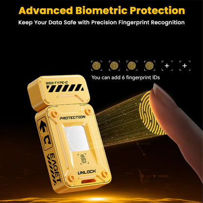 128GB/256GB Fingerprint Encrypted Solid State Flash Drive – 0.5s Unlock, AES256 Security & 560MB/s Ultra-Fast Transfer
