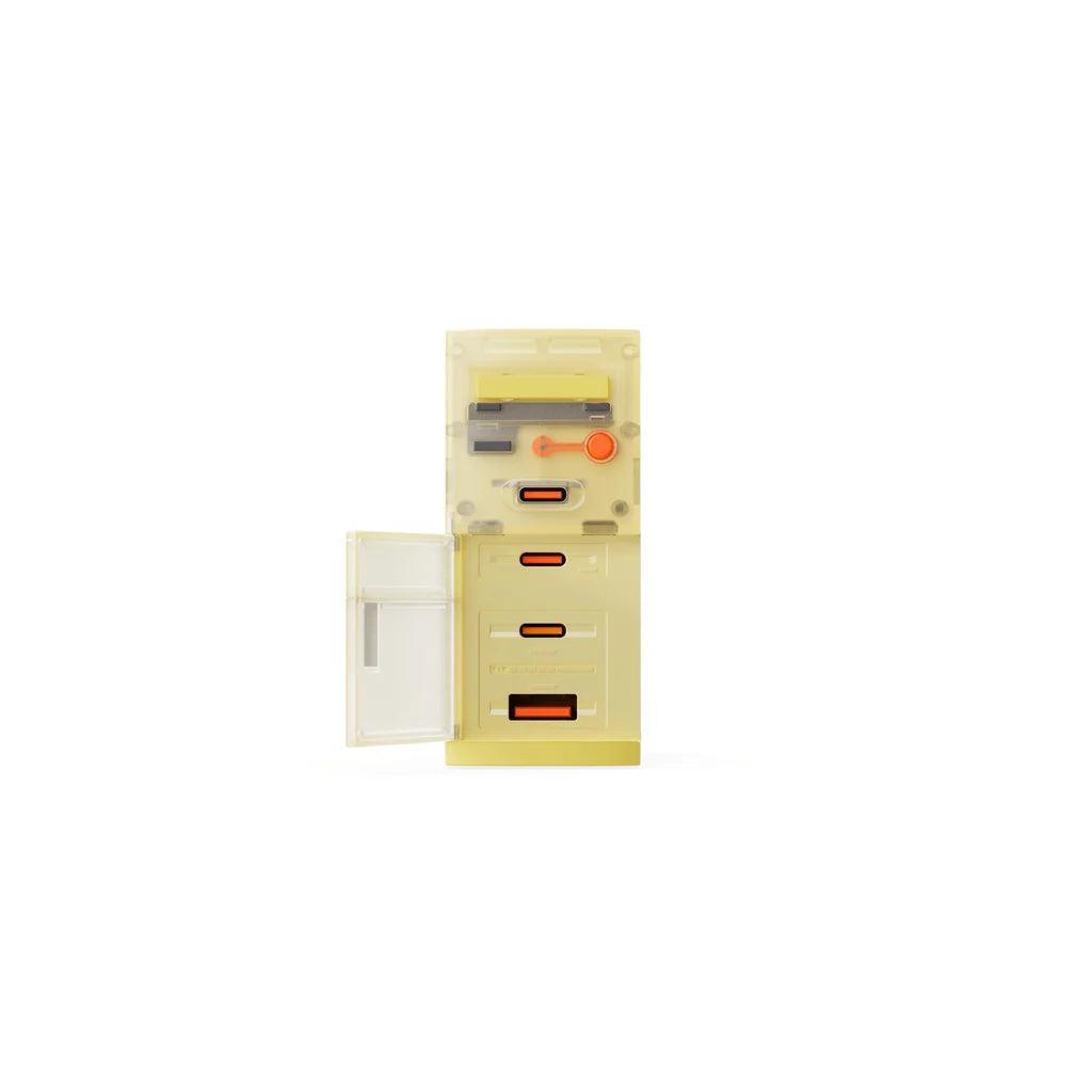 Limited Edition - Retro 100W PD 3.1 GaN 4-Port Fast Charger, 3 USB-C + 1 USB-A, Compact Charger with Ambient Light for Laptop & Phone