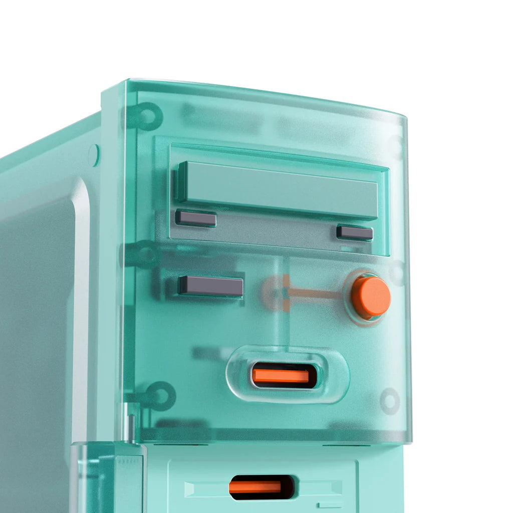 Limited Edition - Retro 100W PD 3.1 GaN 4-Port Fast Charger, 3 USB-C + 1 USB-A, Compact Charger with Ambient Light for Laptop & Phone