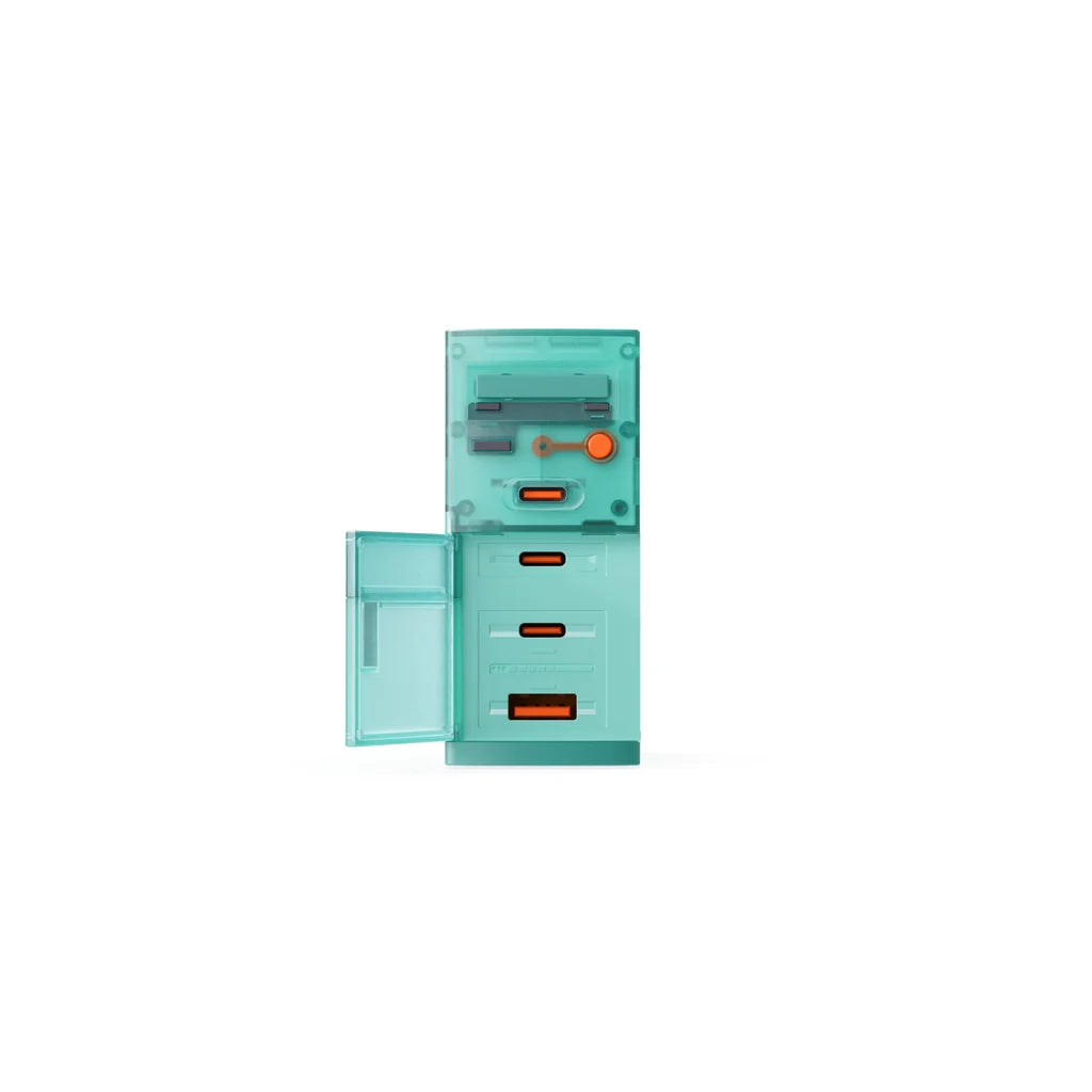 Limited Edition - Retro 100W PD 3.1 GaN 4-Port Fast Charger, 3 USB-C + 1 USB-A, Compact Charger with Ambient Light for Laptop & Phone