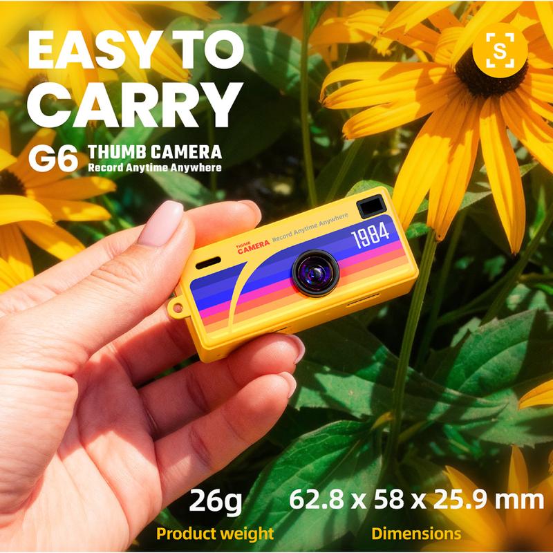 Creative Mini Portable Thumb Pocket Keychain Digital Camera with Flash, 130 Degree Wide Angle Lens