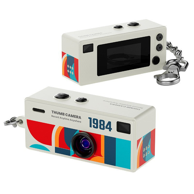 Creative Mini Portable Thumb Pocket Keychain Digital Camera with Flash, 130 Degree Wide Angle Lens