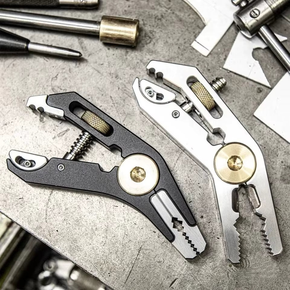 Pocket Grip 5-in-1 tool slipping easily into a jeans pocket, demonstrating lightweight EDC portability.
