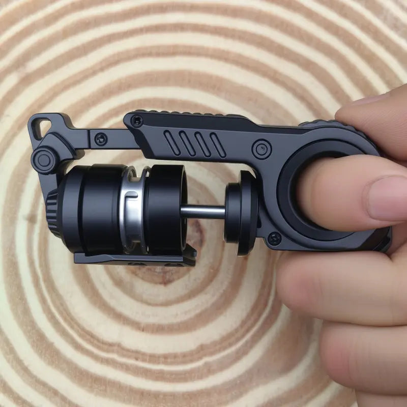 Magnetic Metal Press-And-Spin 2-In-1 Fidget Spinner Toy
