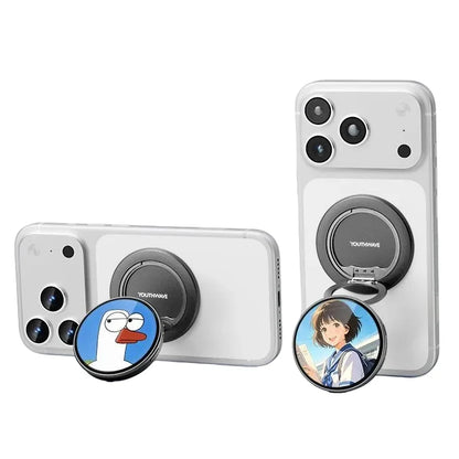 MagSafe Rotating Ring Stand — Custom Photo Display Phone Grip & Kickstand