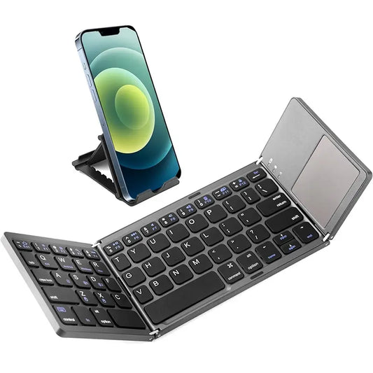 Ultra-thin Wireless Mini Bluetooth-compatible Keyboard, Foldable & Simple Design Tablet Keyboard