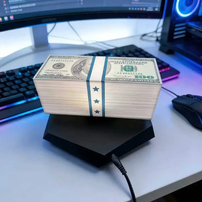 Magnetic Levitating GTA Money Lamp Gravity-Defying RGB Desk Decor