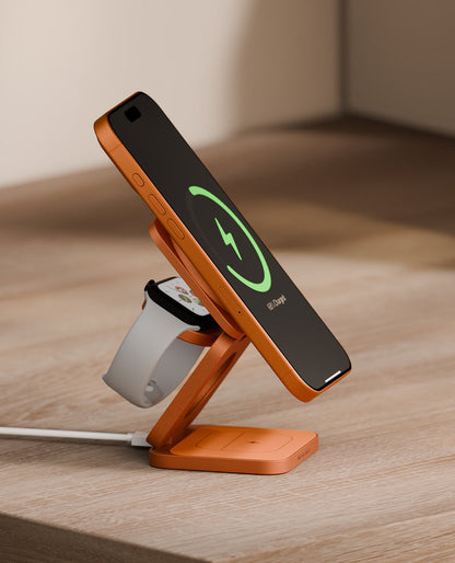 3-In-1 Qi2.2-Certified MagSafe Foldable 25W Magnetic Wireless Charging Stand