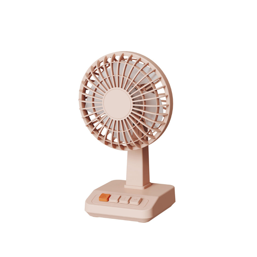 Retro Mini Wireless Quiet Desktop Fan - 5-Speed Adjustable Cooling, Up to 2200 RPM
