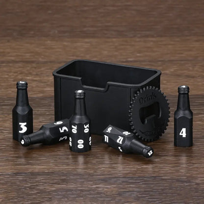 Metal Bottle Dice Set - Novelty-Design DND RPG Accessory for Tabletop Games, Gamer Gifts, Dice Collectors