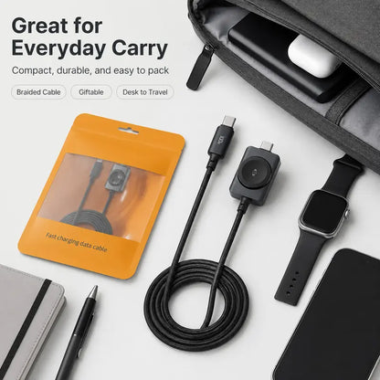 100W PD & 480Mbps Data 2-in-1 Fast Charging Cable,with Magnetic Watch Charger
