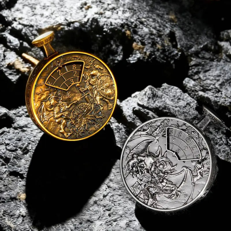Press-to-Roll DND Metal Dice
