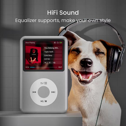 Bring Back the 2000s: Retro MP3/MP4 Player with Bluetooth, HiFi Audio, 2.4" Display & 35H Battery Life