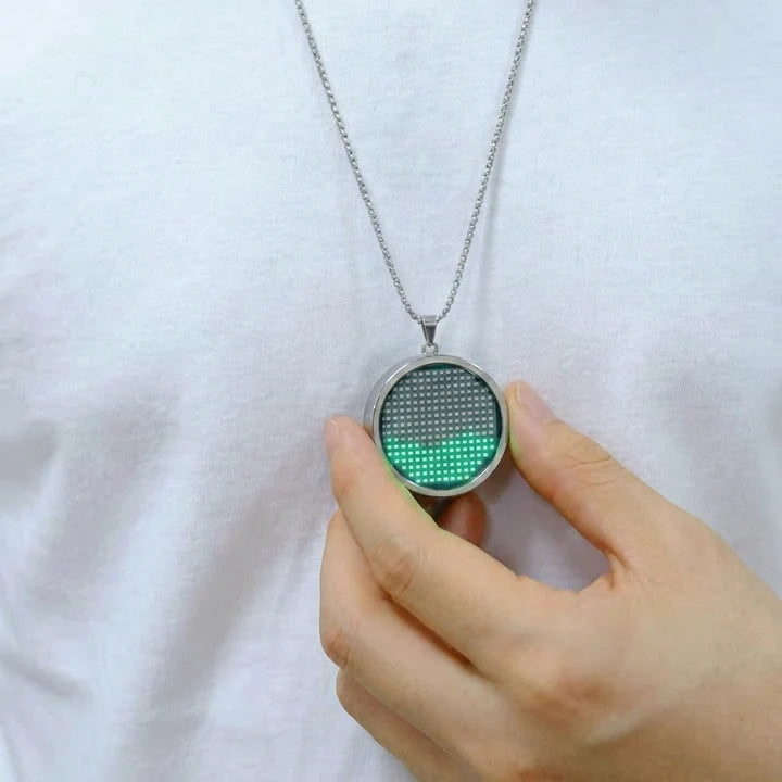 CyberFlow | Gravity Reactive LED Pendant Necklace – Futuristic Liquid Light Jewelry