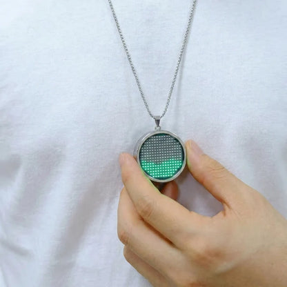 CyberFlow | Gravity Reactive LED Pendant Necklace – Futuristic Liquid Light Jewelry