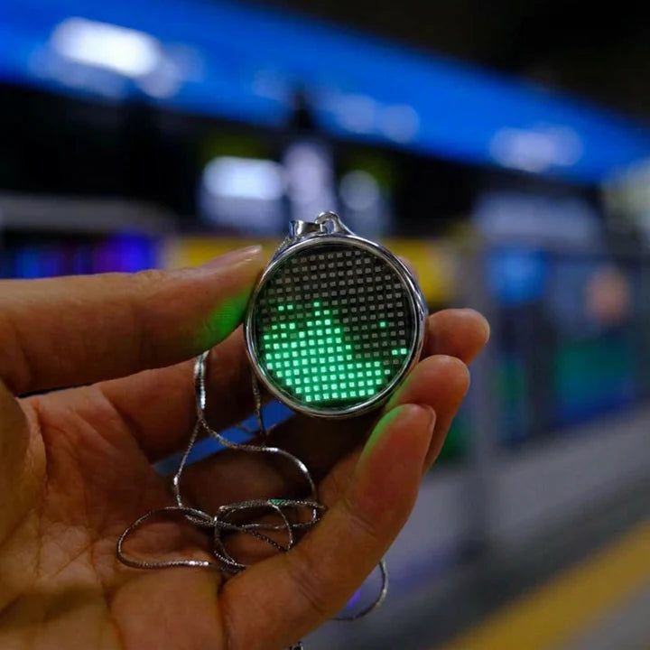 CyberFlow | Gravity Reactive LED Pendant Necklace – Futuristic Liquid Light Jewelry