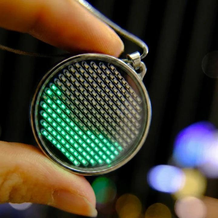 CyberFlow | Gravity Reactive LED Pendant Necklace – Futuristic Liquid Light Jewelry