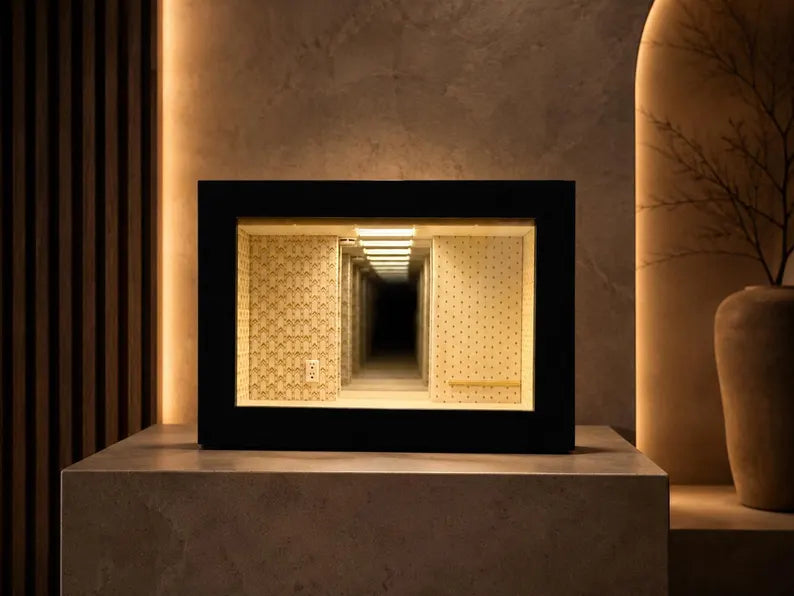 Backrooms Level 0 Infinity Mirror Frame - Liminal Space Shadow Box